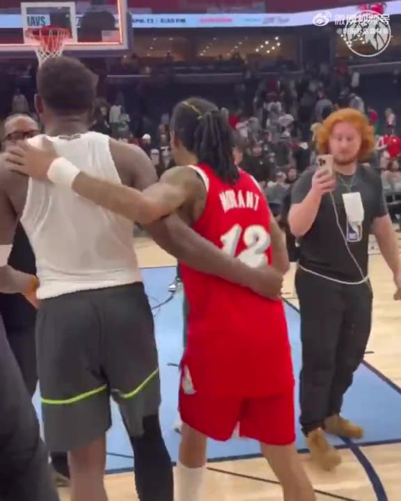 狼王&槍王惺惺相惜！華子賽后與莫蘭特相互致意！