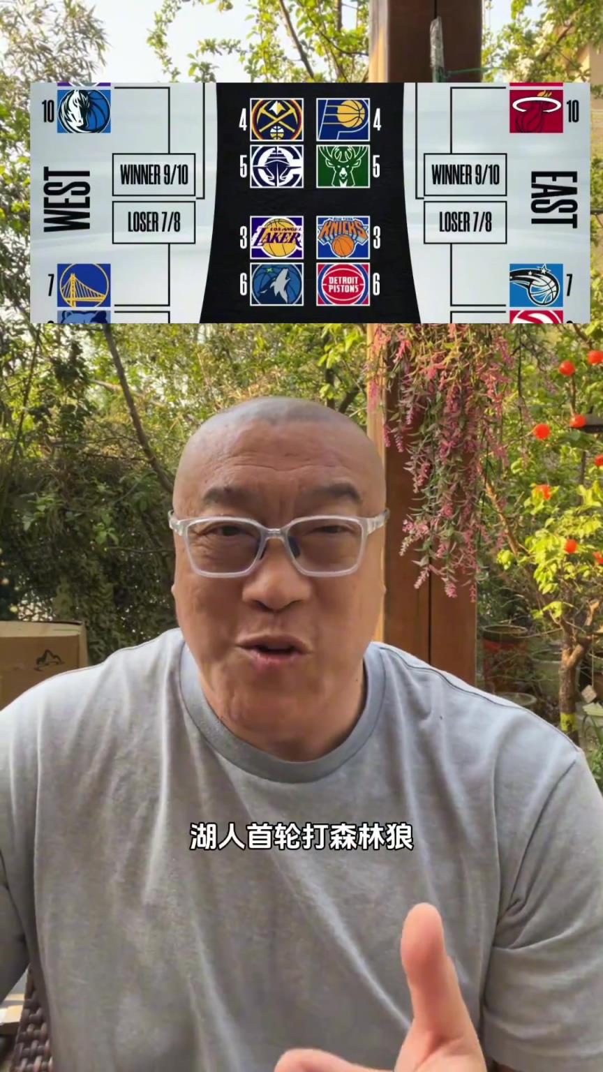 湖人打森林狼！馬?。褐灰獤|契奇像上賽季打戈貝爾那樣就行