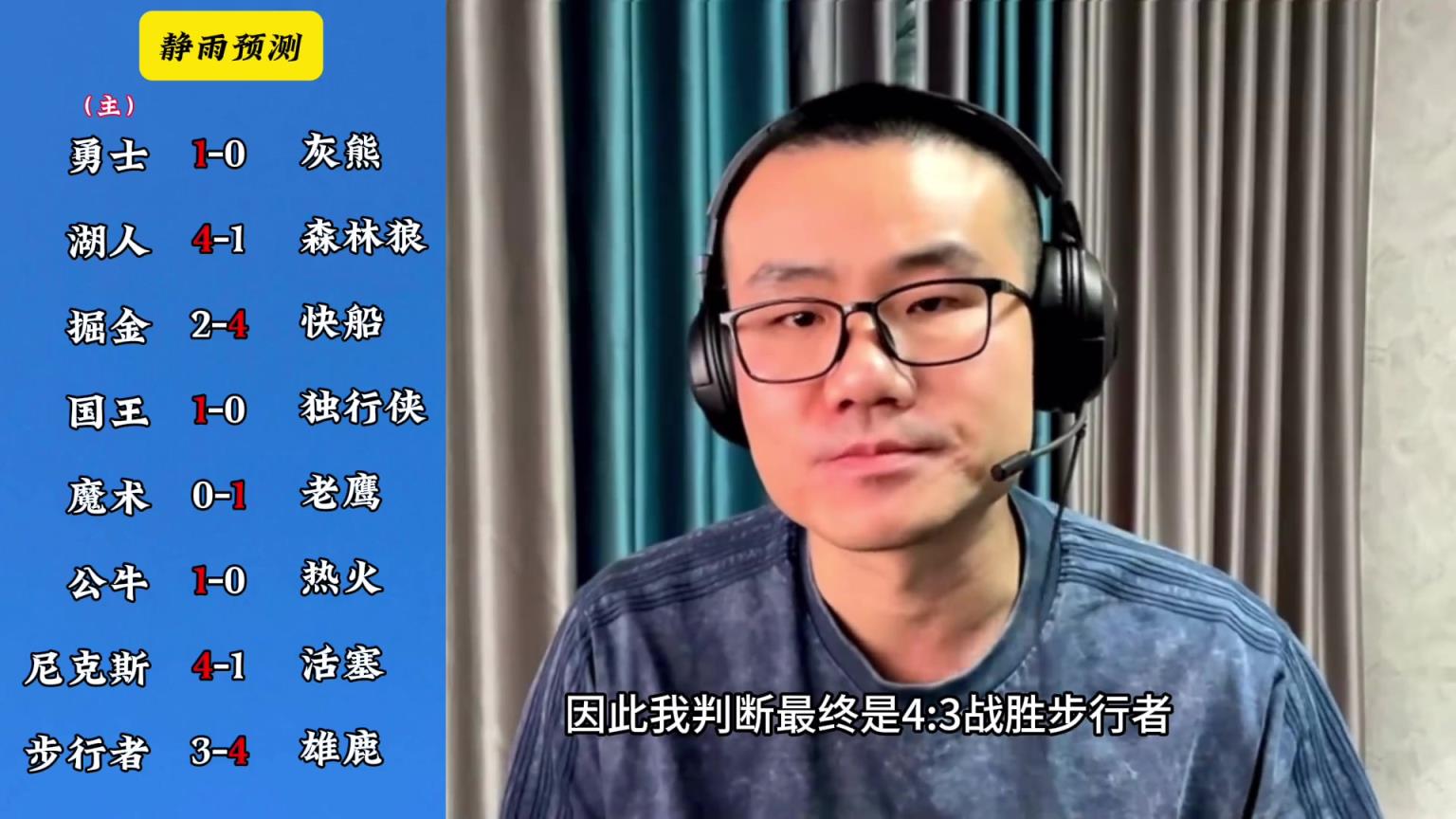 你同意嗎？靜雨對(duì)東西部季后賽球隊(duì)的預(yù)測(cè)：勇贏(yíng)熊 湖船尼鹿晉級(jí)